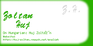 zoltan huj business card